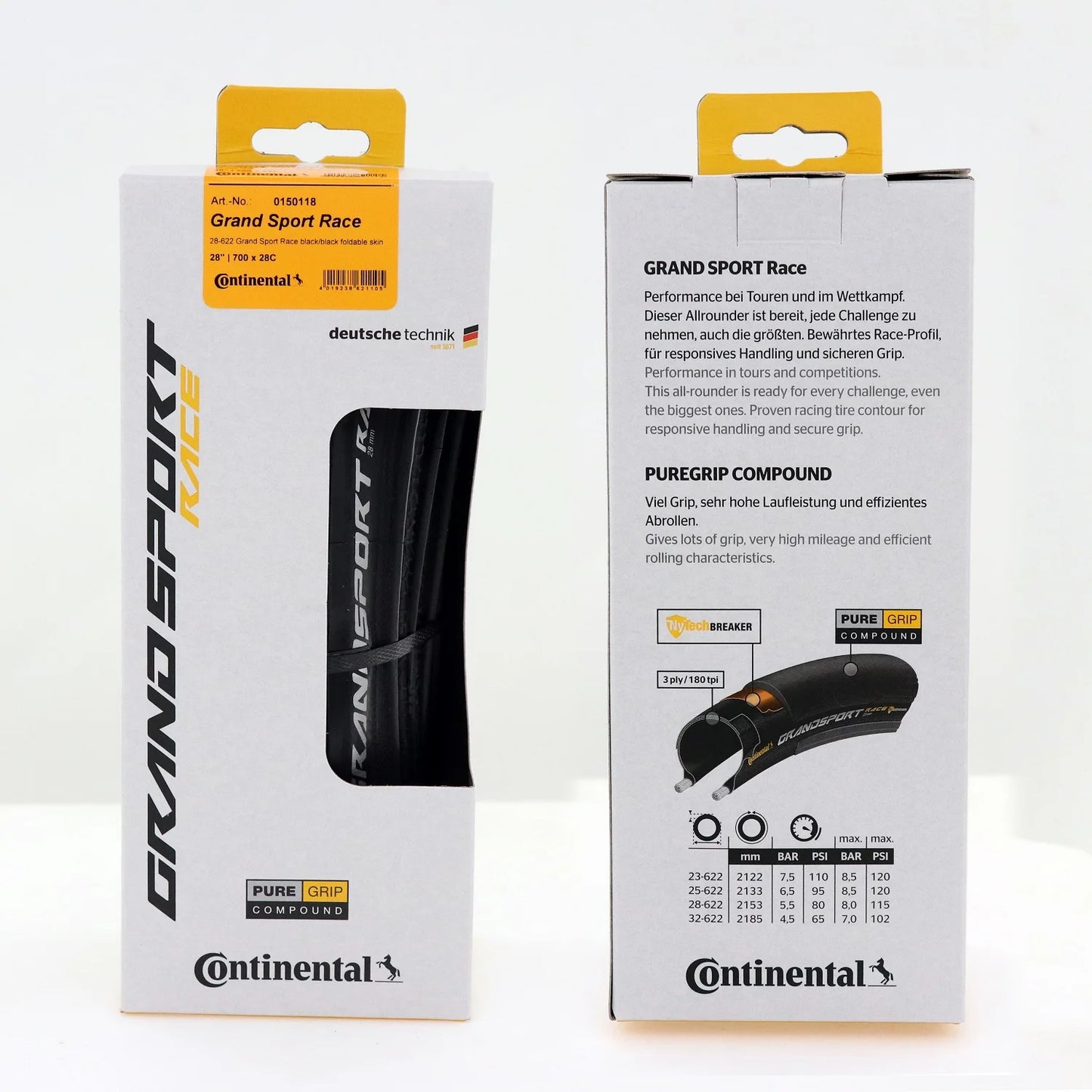 1 paire Continental Grand Spoet course 700x2 0/25/28mm route pliant PureGrip 3 pneu de vélo pliant pneu