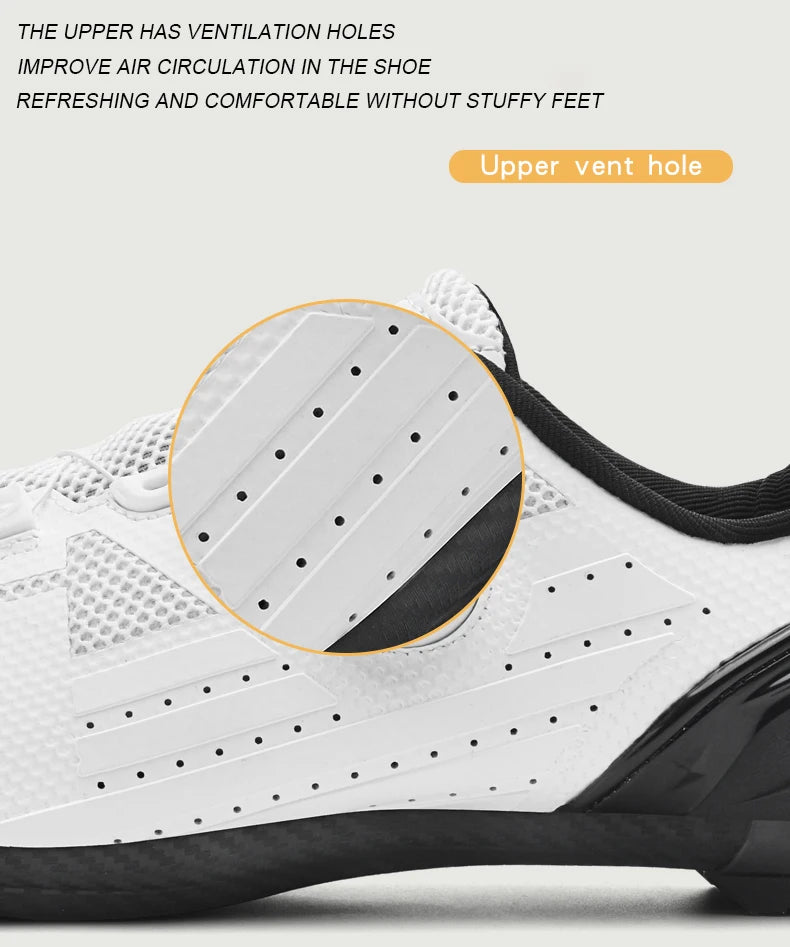 Chaussures de cyclisme vélo de route hommes blanc respirant SPD auto-verrouillage taquet course vélo de route chaussures femmes plat vtt vélo baskets