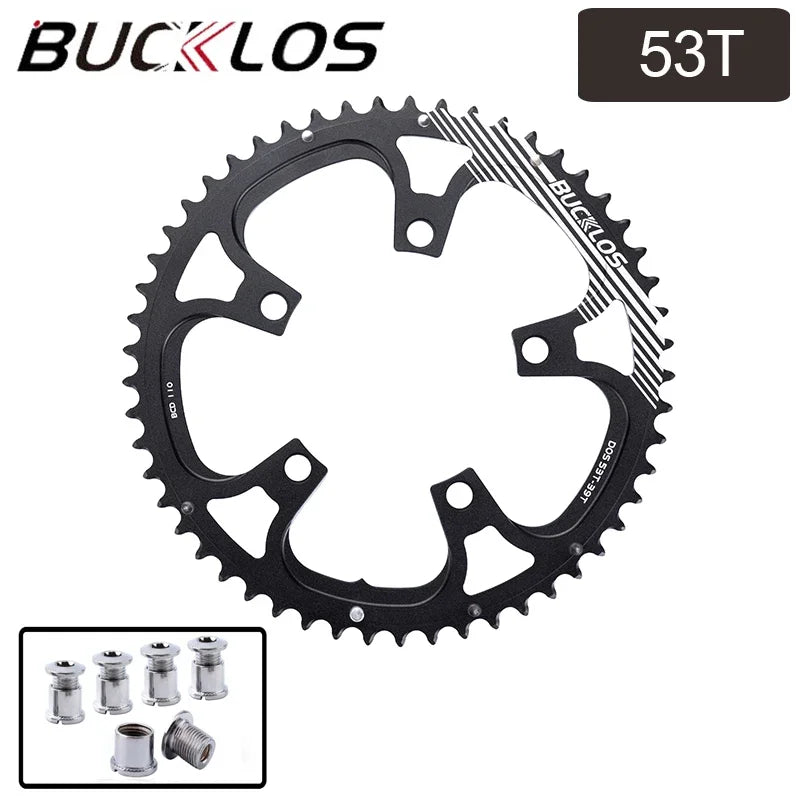 BUCKLOS plateau de vélo de route 110 BCD plateau 4 trous 5 trous 34/36/39/50/52/53T roue à chaîne Double vitesse couronne de vélo de route