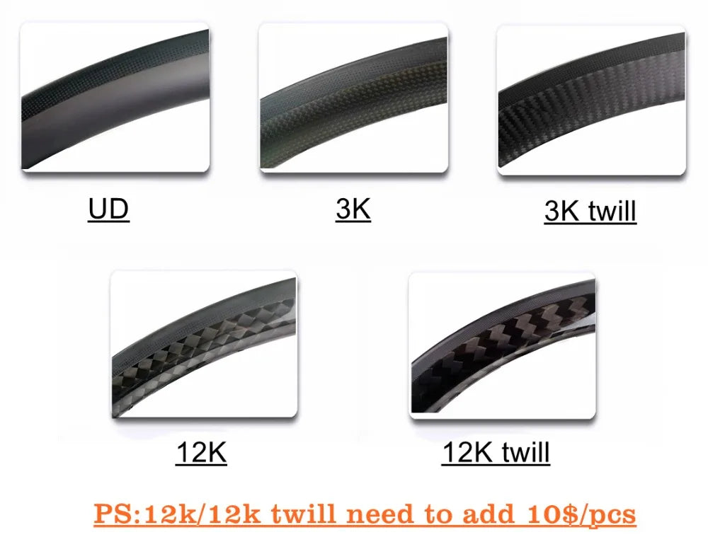 700C Princeton contre le temps piste de route TT vélo vague avant 3 rayons roues à disque arrière jante/frein à disque Tubeless/Tubulaire 28 largeur