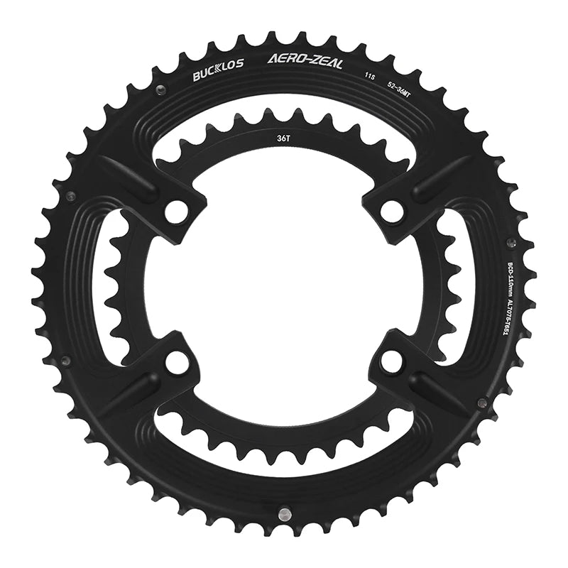 BUCKLOS plateau de vélo de route 110 BCD plateau 4 trous 5 trous 34/36/39/50/52/53T roue à chaîne Double vitesse couronne de vélo de route
