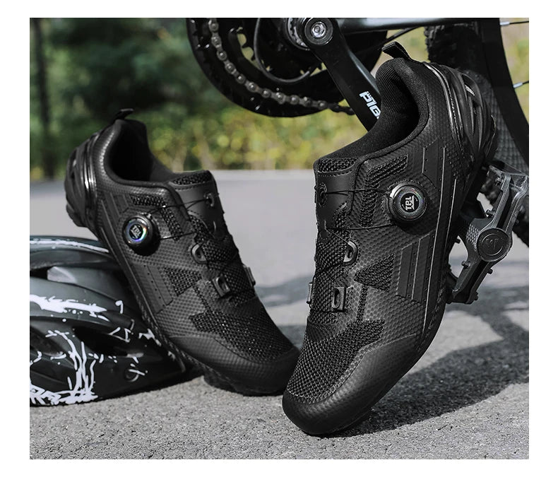 Chaussures de cyclisme vélo de route hommes blanc respirant SPD auto-verrouillage taquet course vélo de route chaussures femmes plat vtt vélo baskets