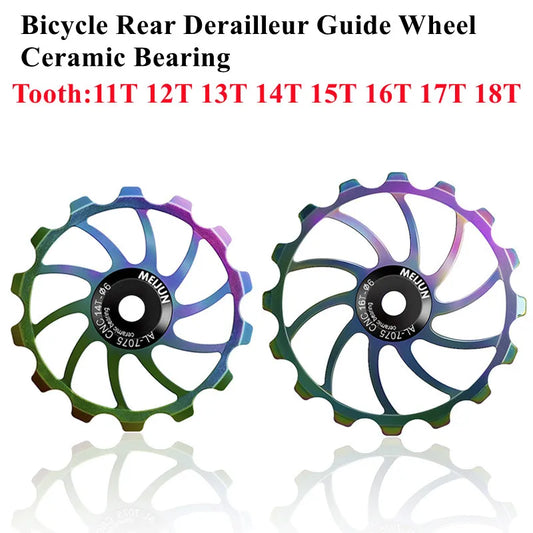Dérailleur arrière de vélo vtt, roue Jockey 11T--18T, poulie à roulement en céramique AL7075 CNC, rouleau de guidage de vélo de route, 4mm 5mm 6mm
