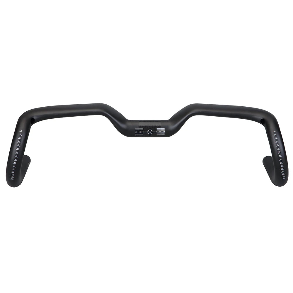 2024 nouveau gravier 14 degrés poignée de vélo en fibre de carbone T1000 guidon de vélo Ultra léger 34 36 38 40 42 44 cm guidon de chute