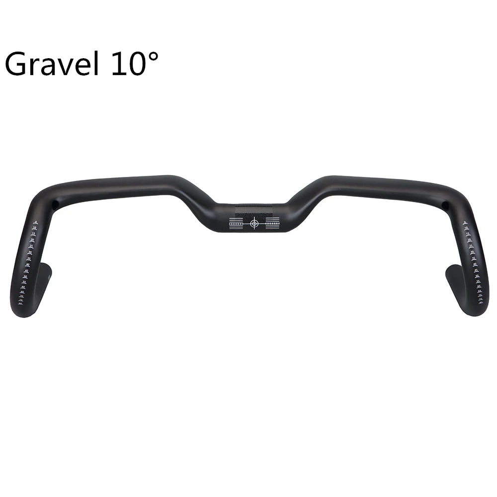 2024 nouveau gravier 14 degrés poignée de vélo en fibre de carbone T1000 guidon de vélo Ultra léger 34 36 38 40 42 44 cm guidon de chute