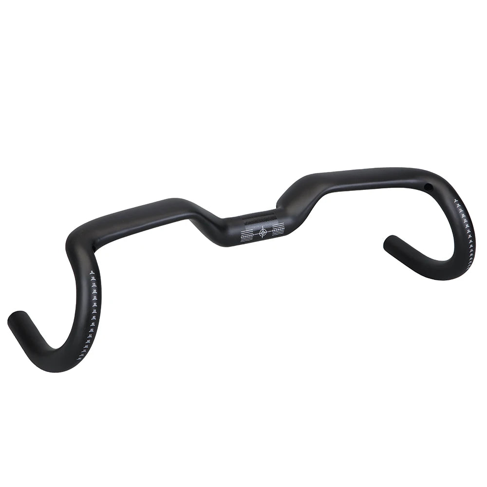 2024 nouveau gravier 14 degrés poignée de vélo en fibre de carbone T1000 guidon de vélo Ultra léger 34 36 38 40 42 44 cm guidon de chute