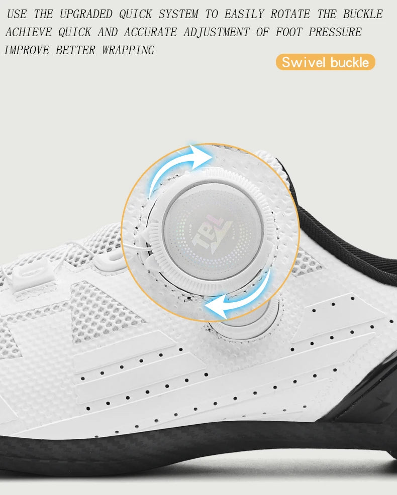 Chaussures de cyclisme vélo de route hommes blanc respirant SPD auto-verrouillage taquet course vélo de route chaussures femmes plat vtt vélo baskets