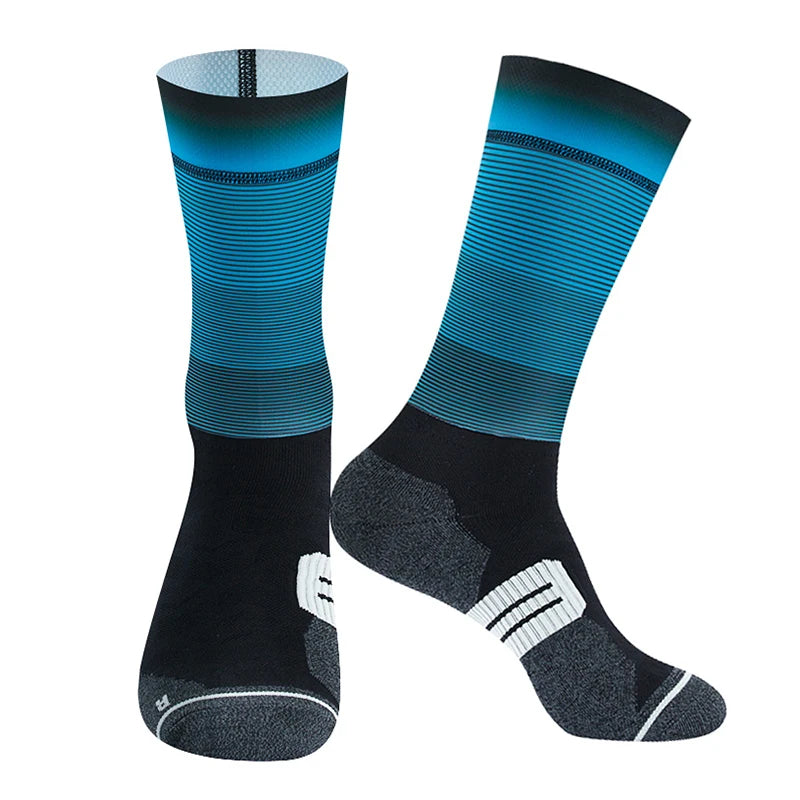 Chaussettes de Sport à Compression Anti-vélo, antidérapantes, professionnelles, pour hommes et femmes, de rue, de course, de cyclisme, 2024