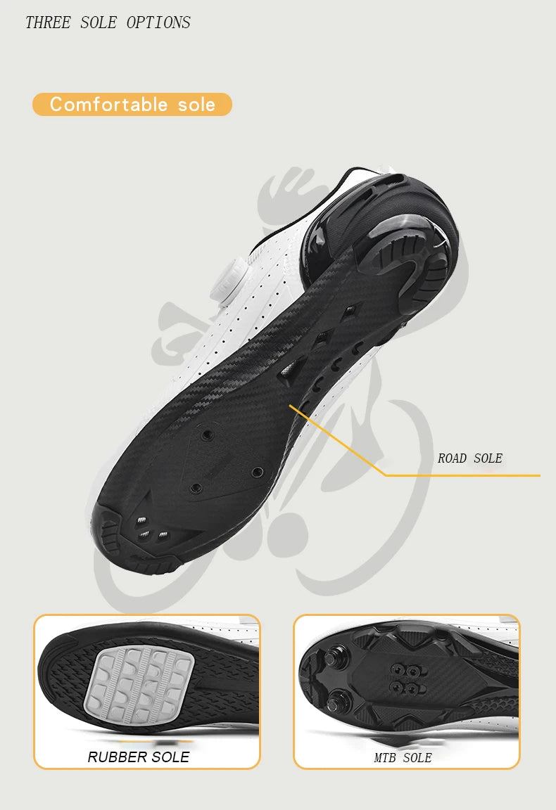 Chaussures de cyclisme vélo de route hommes blanc respirant SPD auto-verrouillage taquet course vélo de route chaussures femmes plat vtt vélo baskets