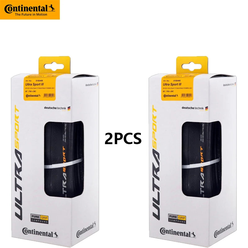 2 pièces Continental ULTRA SPORT III pneu de vélo de route Anti-crevaison pneu de route pliant 700x23C/25C/28C pneus de vélo de route légers
