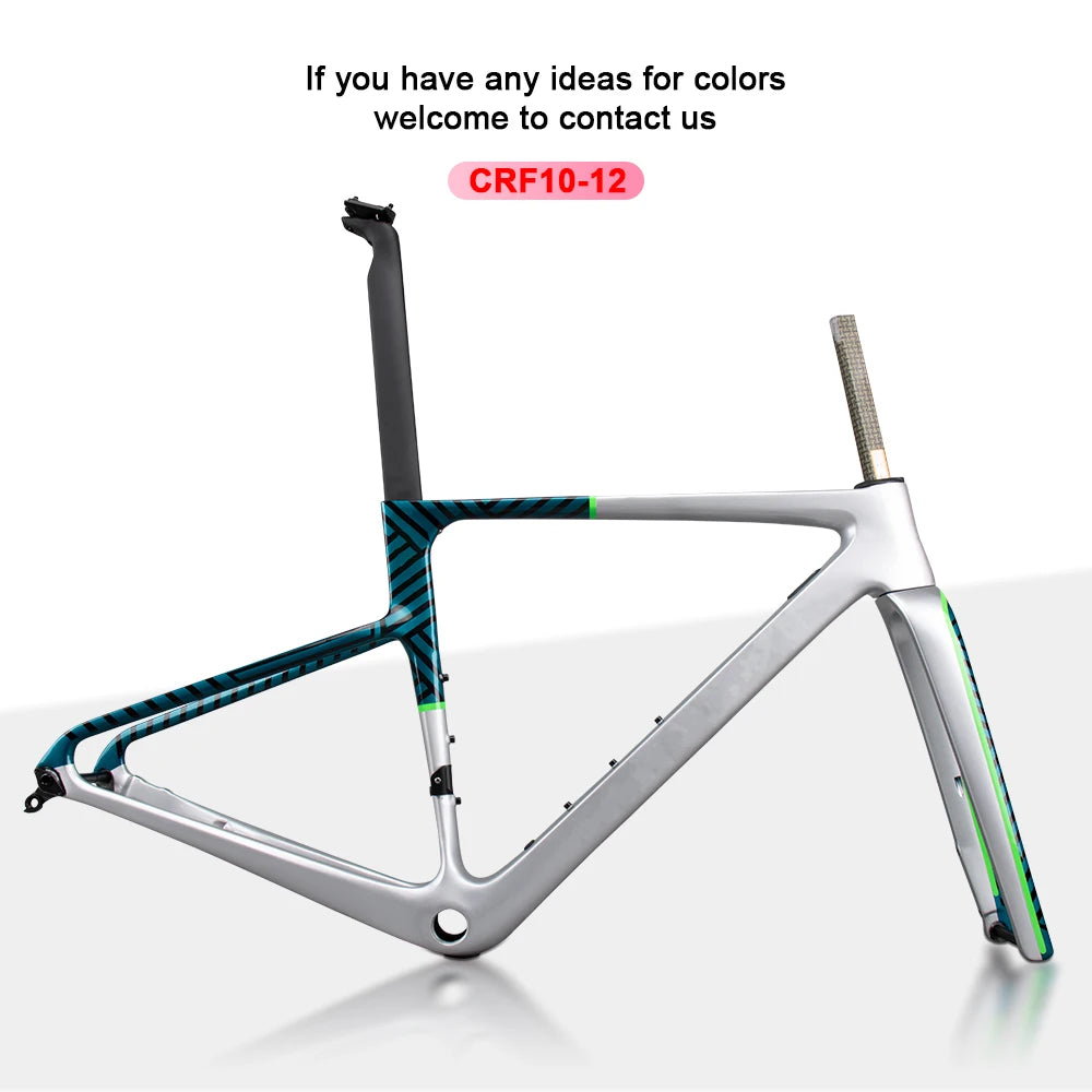 Cadre de vélo de route ultraléger entièrement interne en fibre de carbone, freins à disque, livraison UG D