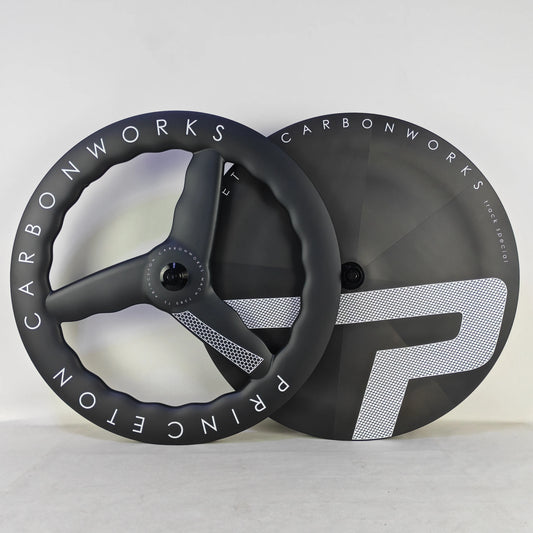700C Princeton contre le temps piste de route TT vélo vague avant 3 rayons roues à disque arrière jante/frein à disque Tubeless/Tubulaire 28 largeur