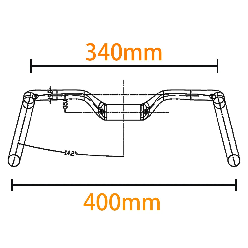 2024 nouveau gravier 14 degrés poignée de vélo en fibre de carbone T1000 guidon de vélo Ultra léger 34 36 38 40 42 44 cm guidon de chute