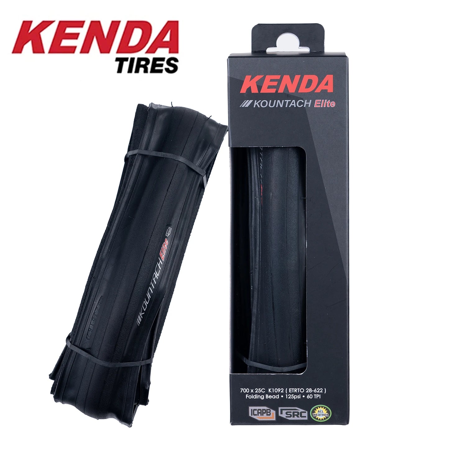 2 pièces Kenda K1092 pneu de vélo 700x25C KOUNTACH ELITE perle pliante pneu de vélo de route bouchon de fer ceinture Anti-crevaison couche de Protection