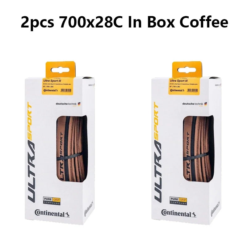 Continental ULTRA SPORT III pneu de vélo de route pliant Anti-crevaison pneus de vélo 700x23c/700x25c/700x28c noir/café Original