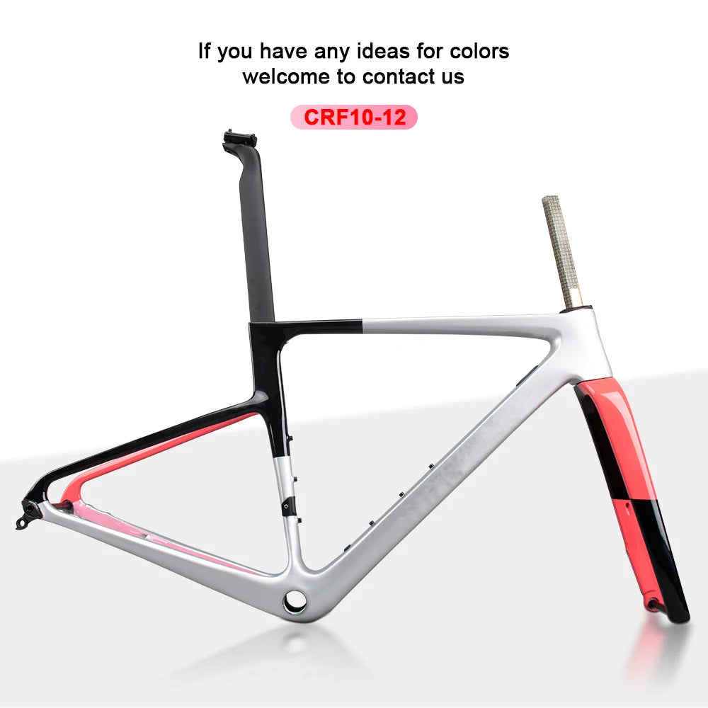 Cadre de vélo de route ultraléger entièrement interne en fibre de carbone, freins à disque, livraison UG D