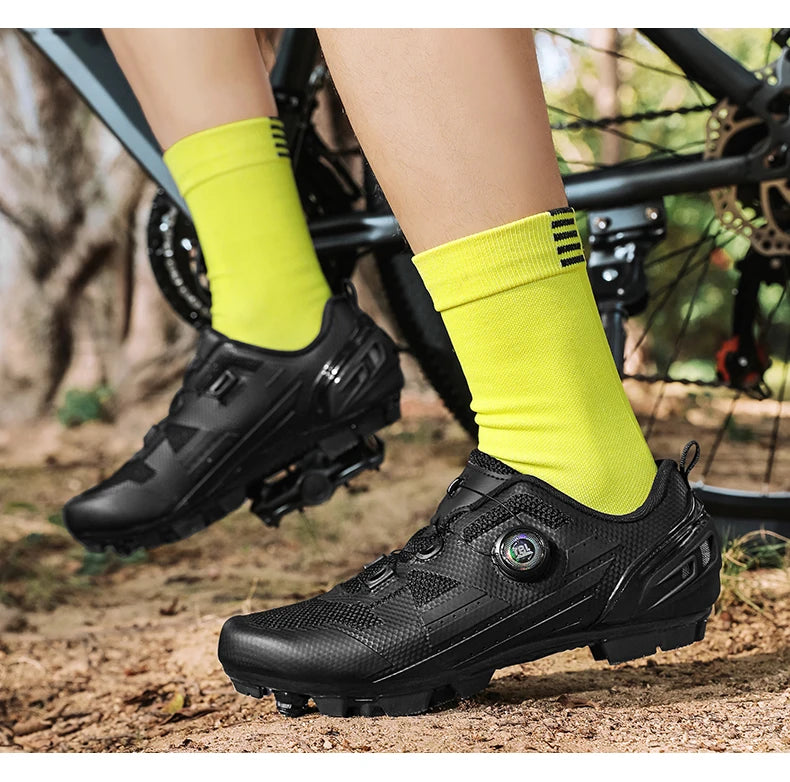 Chaussures de cyclisme vélo de route hommes blanc respirant SPD auto-verrouillage taquet course vélo de route chaussures femmes plat vtt vélo baskets