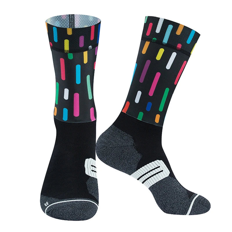 Chaussettes de Sport à Compression Anti-vélo, antidérapantes, professionnelles, pour hommes et femmes, de rue, de course, de cyclisme, 2024