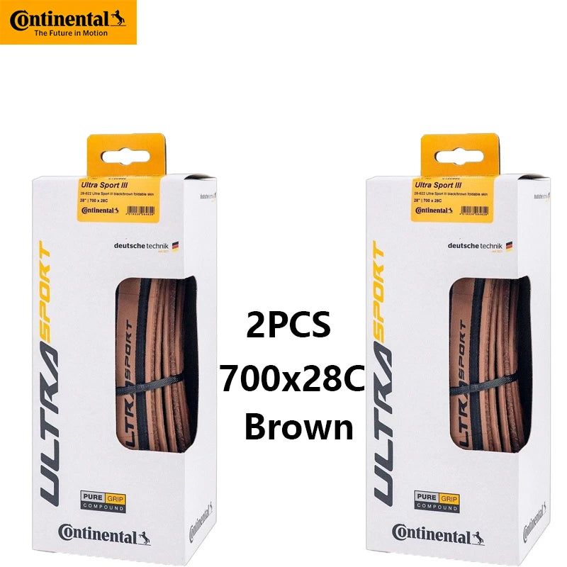 2 pièces Continental ULTRA SPORT III pneu de vélo de route Anti-crevaison pneu de route pliant 700x23C/25C/28C pneus de vélo de route légers