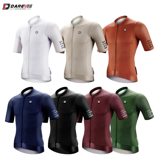 DAREVIE maillot de cyclisme SPF 50 + hommes femmes maillot de cyclisme 2023 mode maillot de vélo Pro équipe haute qualité chemise de cyclisme vtt route