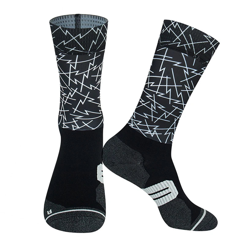 Chaussettes de Sport à Compression Anti-vélo, antidérapantes, professionnelles, pour hommes et femmes, de rue, de course, de cyclisme, 2024