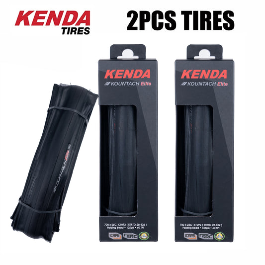 2 pièces Kenda K1092 pneu de vélo 700x25C KOUNTACH ELITE perle pliante pneu de vélo de route bouchon de fer ceinture Anti-crevaison couche de Protection