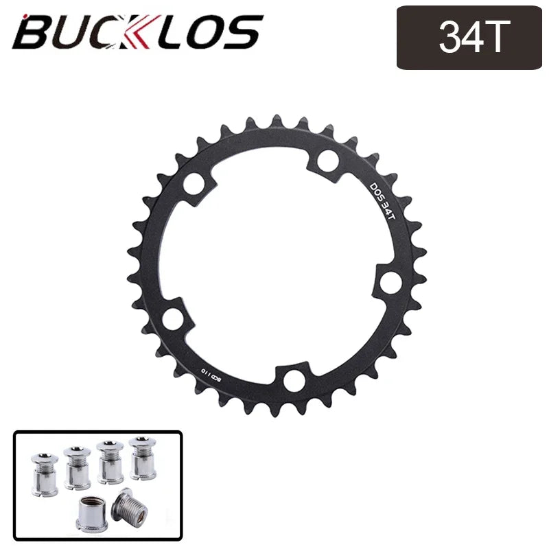 BUCKLOS plateau de vélo de route 110 BCD plateau 4 trous 5 trous 34/36/39/50/52/53T roue à chaîne Double vitesse couronne de vélo de route