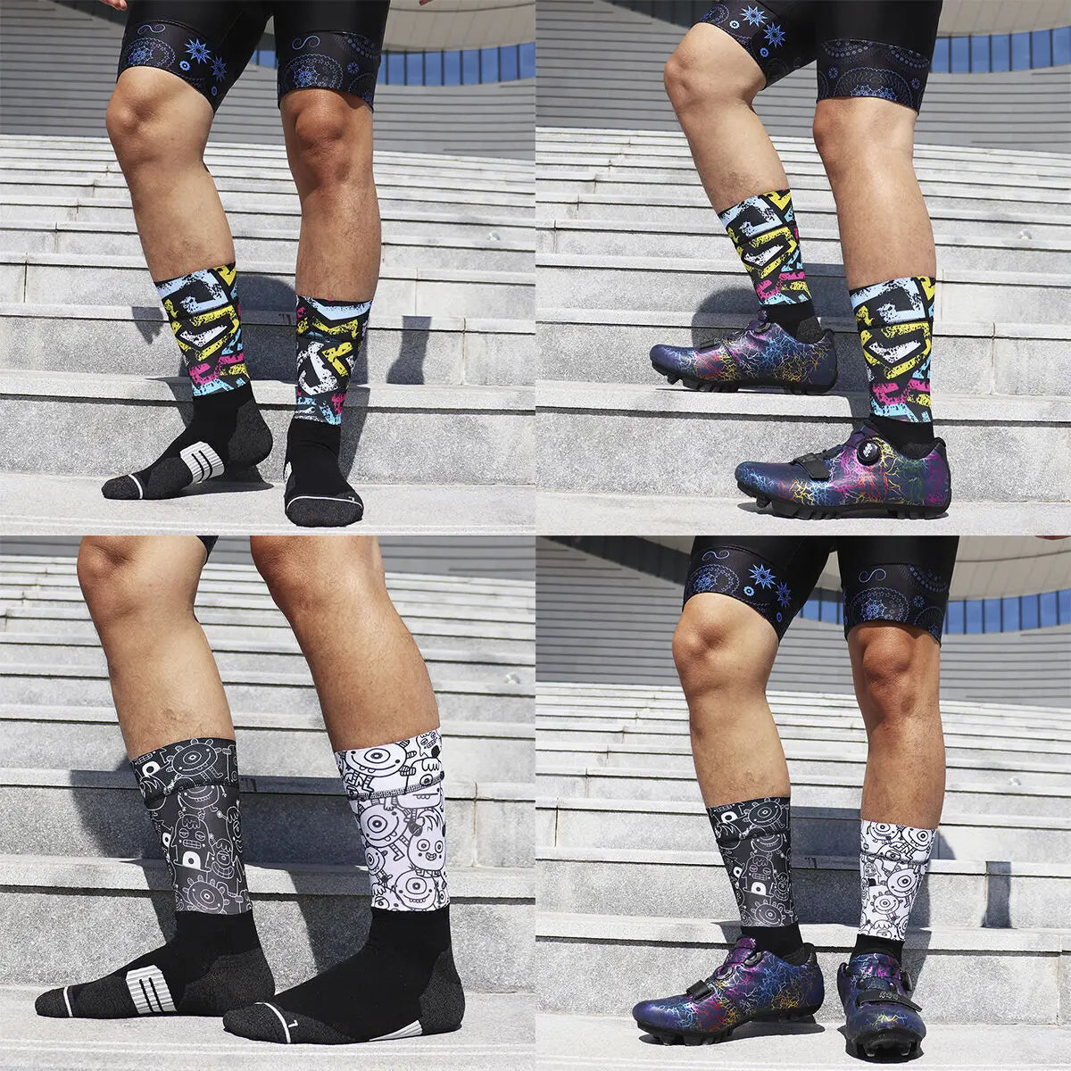 Chaussettes de Sport à Compression Anti-vélo, antidérapantes, professionnelles, pour hommes et femmes, de rue, de course, de cyclisme, 2024