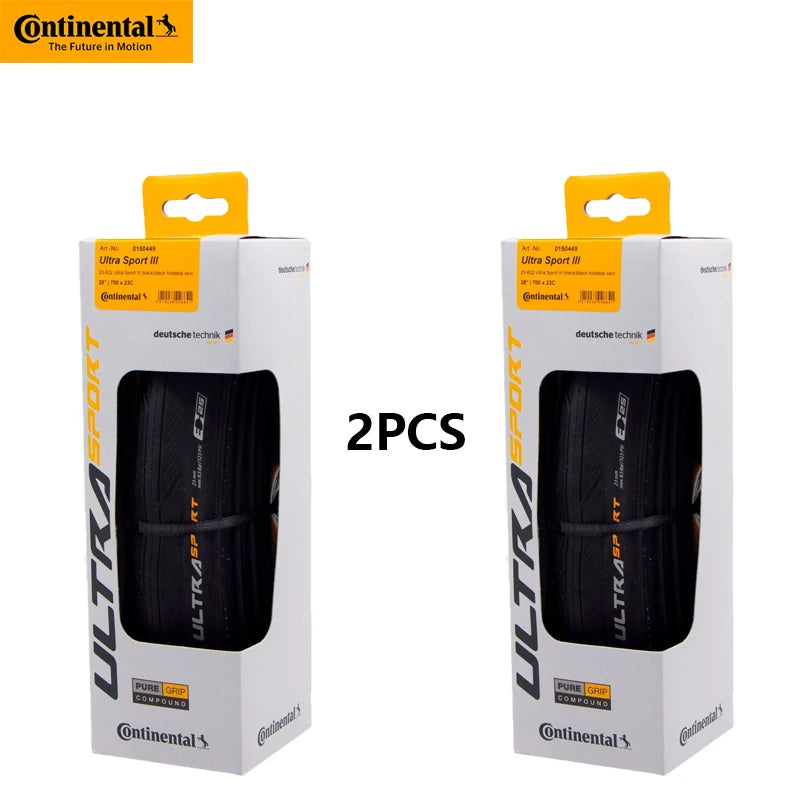 2 pièces Continental ULTRA SPORT III pneu de vélo de route Anti-crevaison pneu de route pliant 700x23C/25C/28C pneus de vélo de route légers