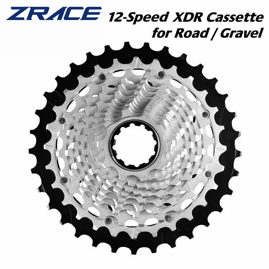 2024 Nouveau! Cassette ZRACE XDR 12 vitesses pour route/chevier, CNC entièrement creuse et super légère, 10-28T / 10-33T / 10-36T / 10-44T