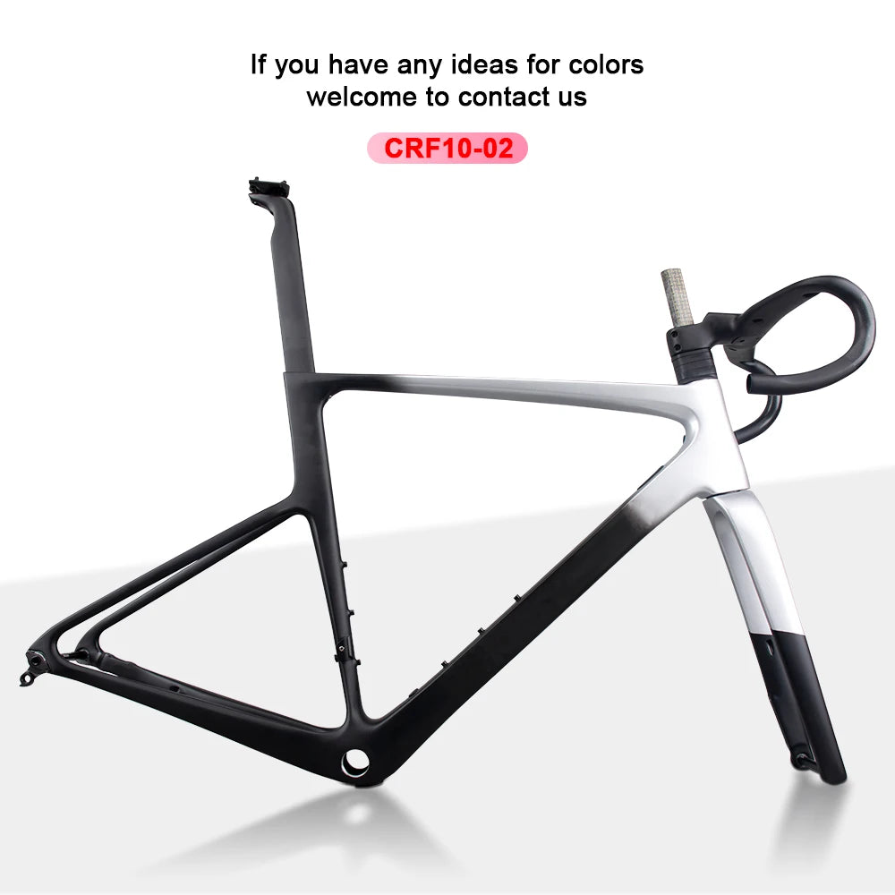Cadre de vélo de route ultraléger entièrement interne en fibre de carbone, freins à disque, livraison UG D