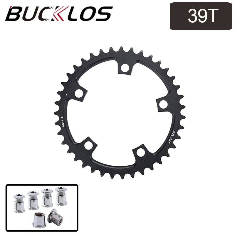 BUCKLOS plateau de vélo de route 110 BCD plateau 4 trous 5 trous 34/36/39/50/52/53T roue à chaîne Double vitesse couronne de vélo de route