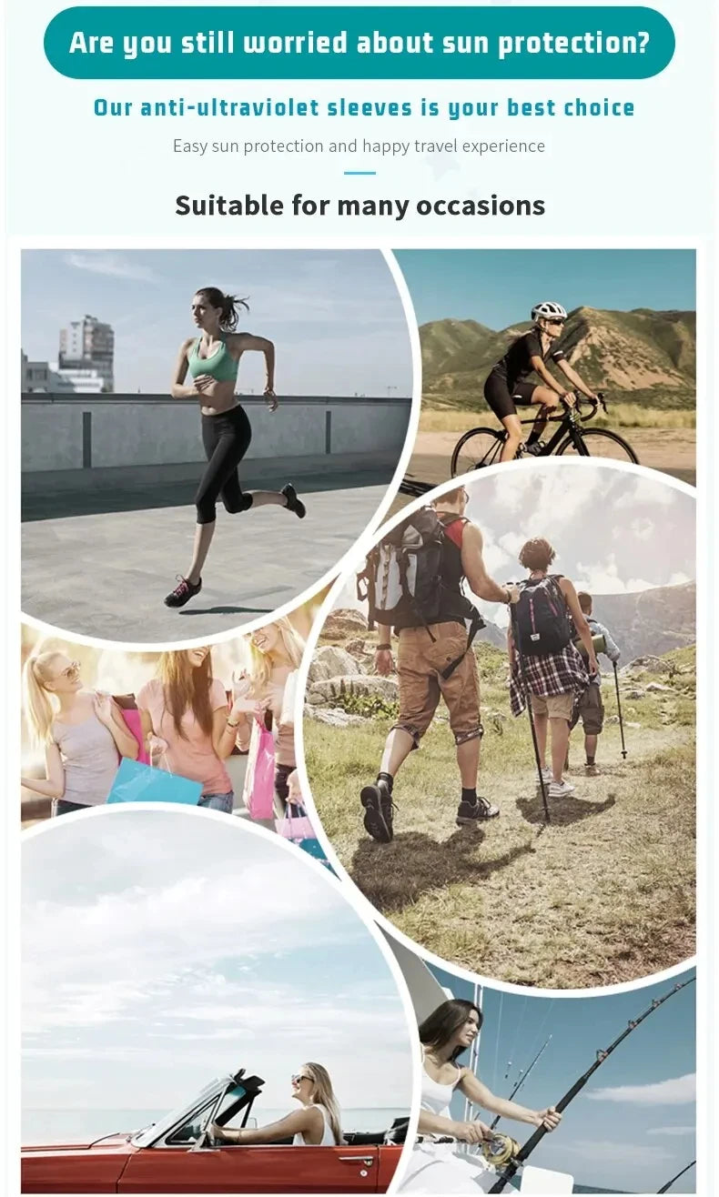 Bras de cyclisme été tissu de glace manches de cyclisme Protection solaire unisexe respirant course manches de volley-ball en plein air X-TIGER cyclisme