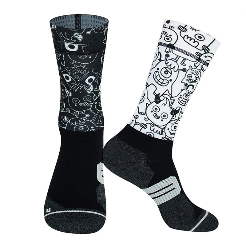 Chaussettes de Sport à Compression Anti-vélo, antidérapantes, professionnelles, pour hommes et femmes, de rue, de course, de cyclisme, 2024